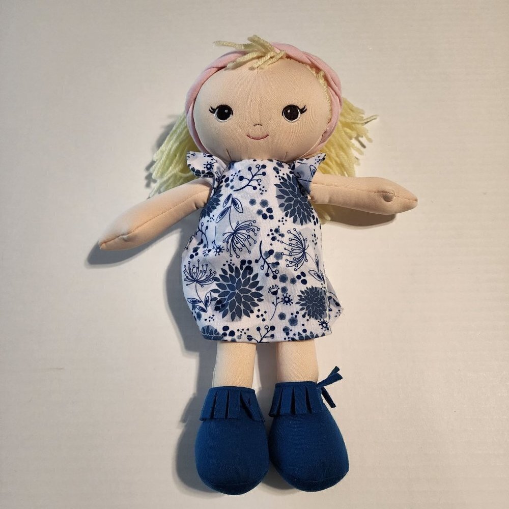 Gund 6056018 toddler doll Blonde pink hairband floral dress